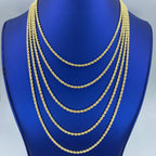 10K Yellow Gold 3.5mm Rope Chain 16–24 in - additional product view 2