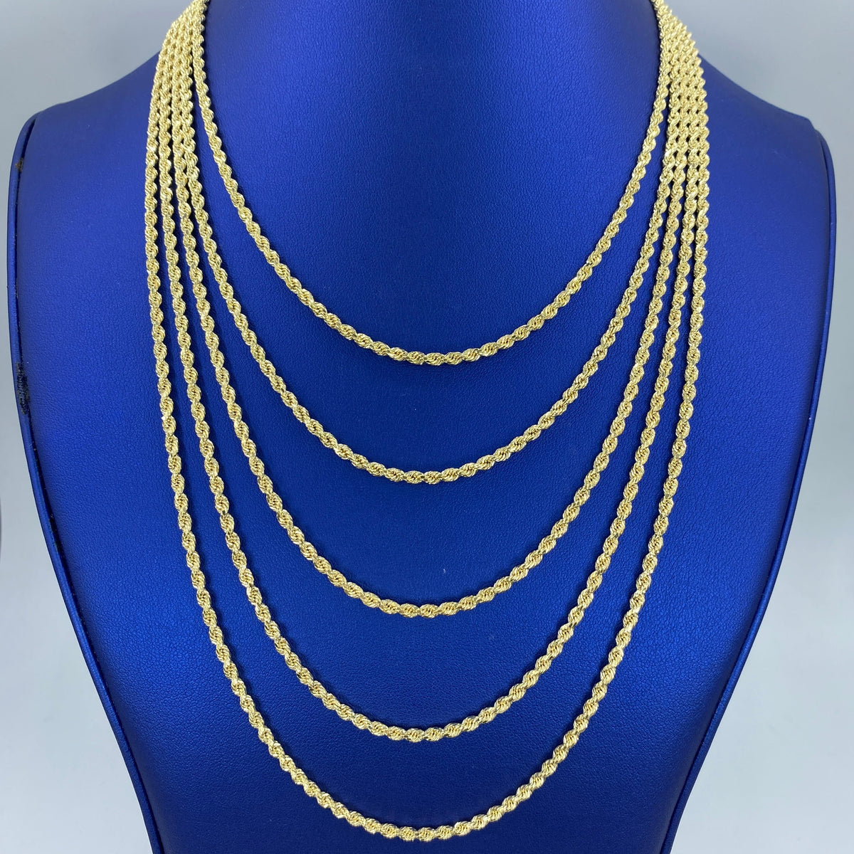 10K Yellow Gold 3.5mm Rope Chain 16–24 in - additional product view 2