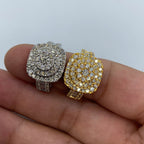 14K Gold Square Cake Diamond Baguette Ring - additional product view 5
