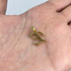 10K Gold Cursive E Initial Diamond Pendant - additional product view 4