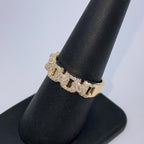 10K Gold Heures Watch Band Diamond Ring - additional product view 5