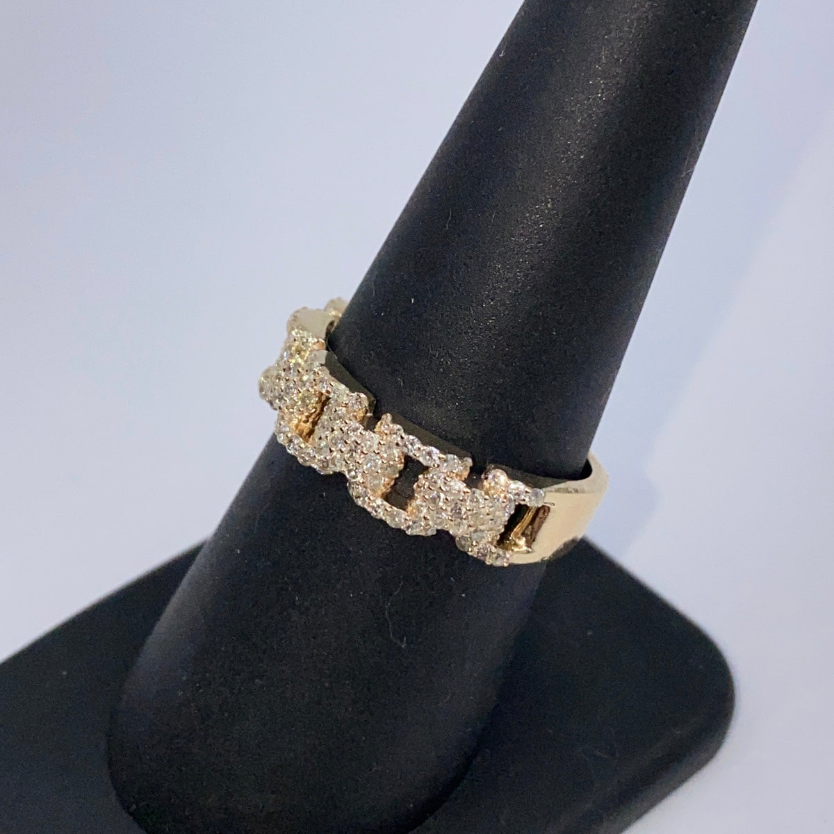 10K Gold Heures Watch Band Diamond Ring - additional product view 5