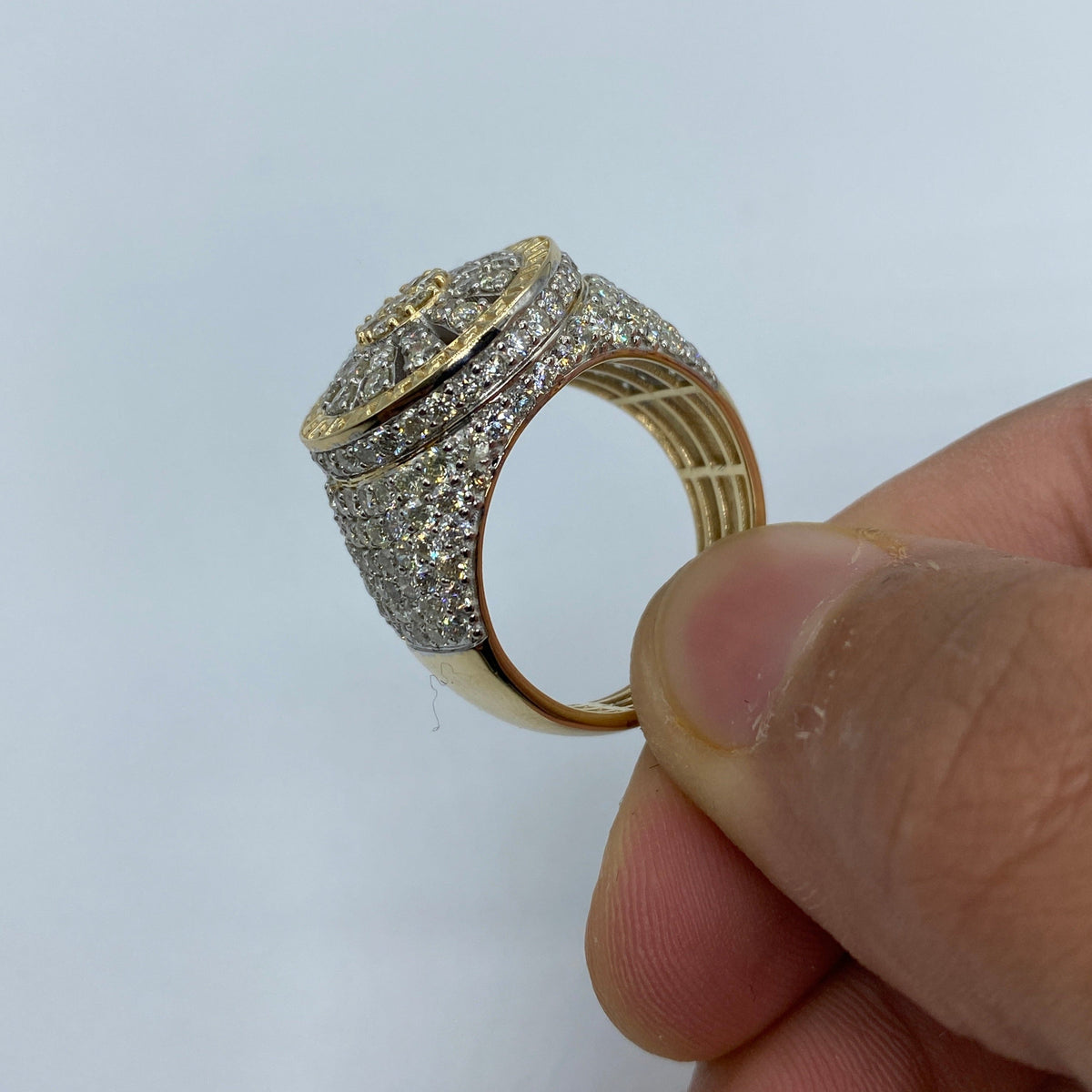 14K Gold Circle Web Diamond Ring - additional product view 4