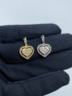 14K Gold Heart Diamond Baguette Gap Pendant - additional product view 6