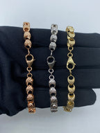 14K Gold 6mm Round Link Bracelet 7.5 in - additional product view 5