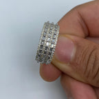 14K Gold Triple Dash Diamond Baguette Band - additional product view 7
