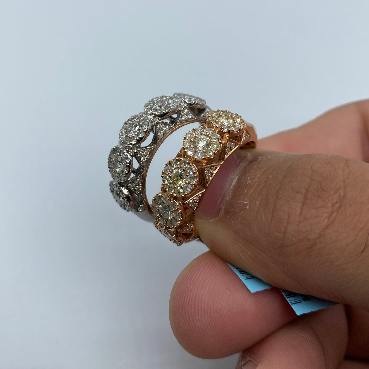 14K Gold Space Flower Diamond Ring 1.8 Ct - additional product view 7