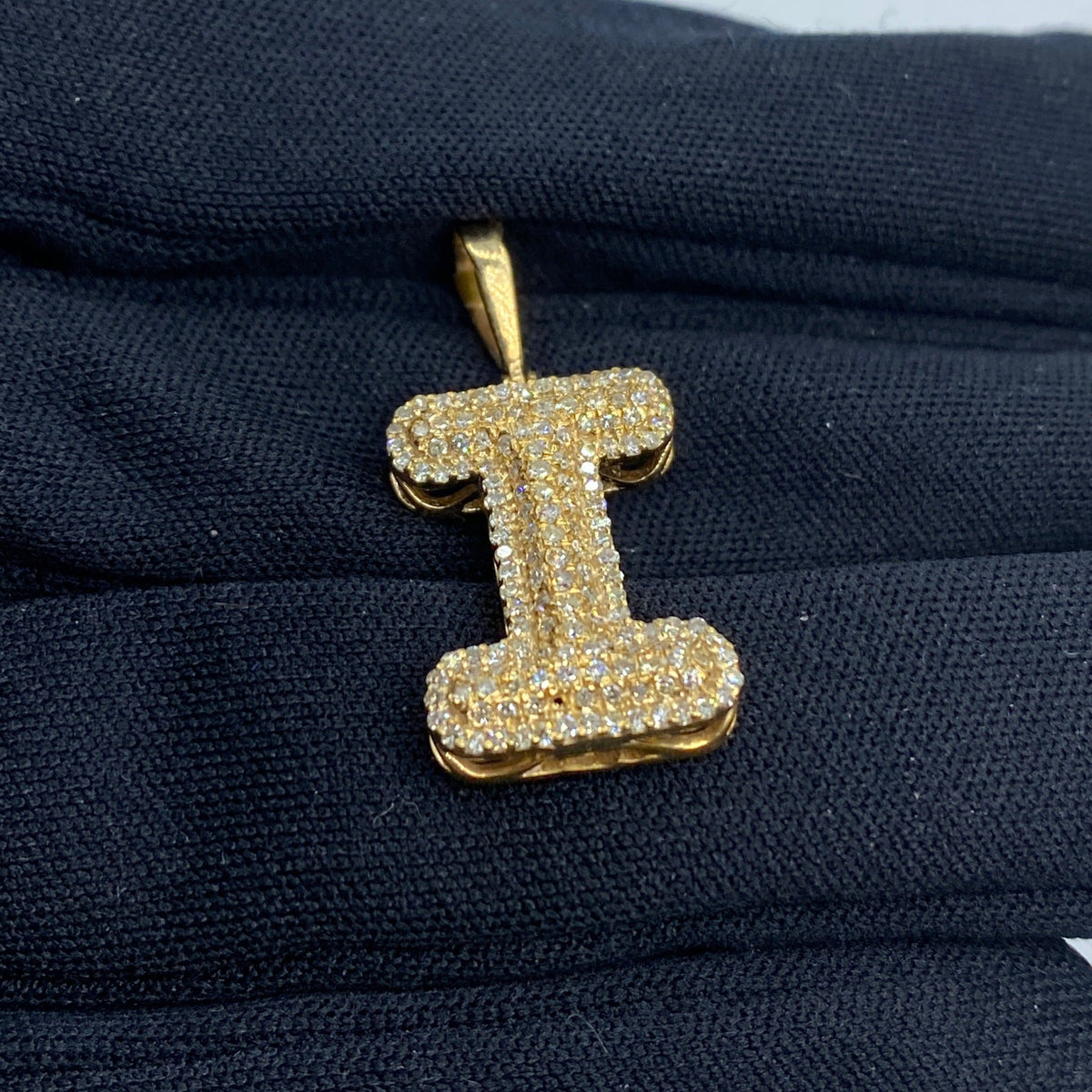 Initial I Bubble Diamond Pendant - additional product view 3