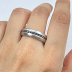 Platinum Kane Black Diamond Band Ring - additional product view 3
