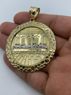 10K Gold Last Supper Pendant 2.6 in - additional product view 5