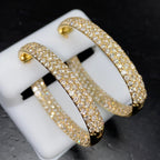 14K Gold Goddess Hoop Diamond Earrings - additional product view 6