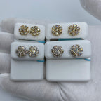 14K Gold Snowflake Diamond Earrings - additional product view 2