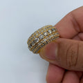 14K Gold Muscle Diamond Ring in yellow gold - close-up product photo