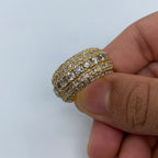 14K Gold Muscle Diamond Ring in yellow gold - close-up product photo
