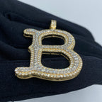 Initial B Old English Diamond Pendant - additional product view 5