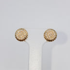 14K Gold 8mm Circle Diamond Earrings - additional product view 3