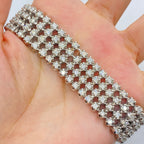 10K Gold Stacked Tennis Diamond Bracelet 8 in - additional product view 3