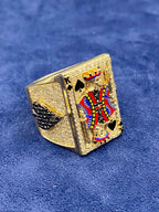 14K Gold Diamond King of Spades Ring - additional product view 6