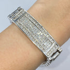 14K Gold Watch Strap Square Cut Diamond Bracelet 8 in - main product photo