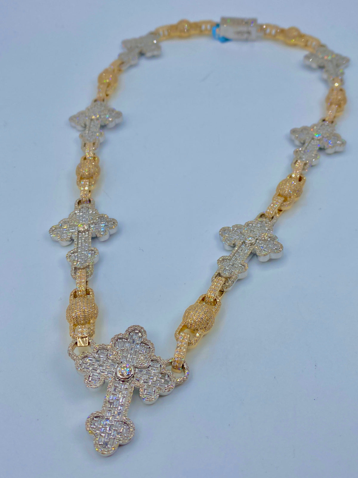Jumbo Baguette Cross Diamond Chain - additional product view 4