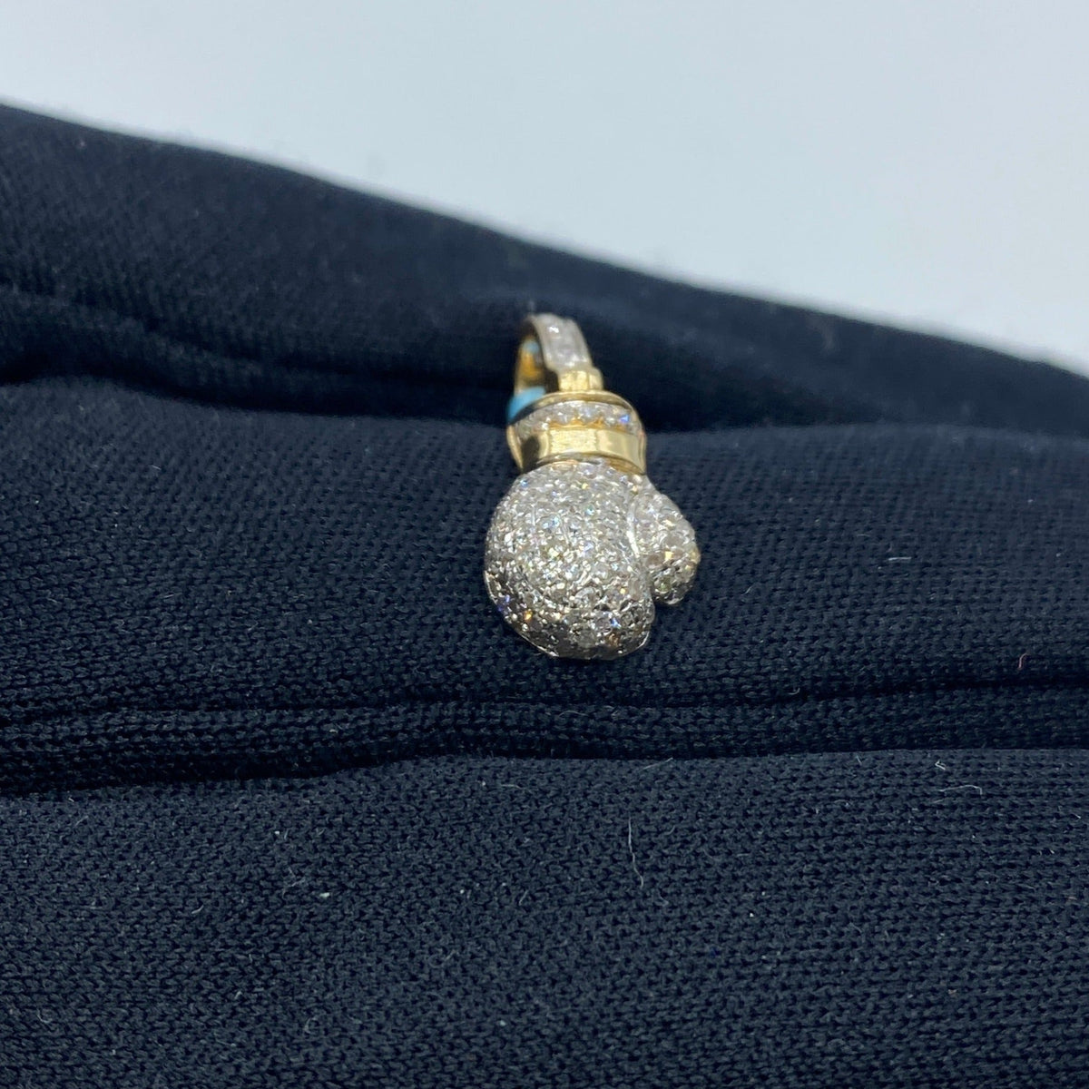 14K Gold Boxing Glove Diamond Pendant - additional product view 4