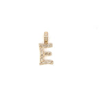 14K Gold Bamboo Initial Letter Diamond Baguette Pendants Full Collection - additional product view 53