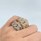 14K Gold Two-Tone Cuban Link Diamond Ring - additional product view 5