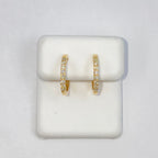14K Gold Pavé Hoop Diamond Earrings - additional product view 5