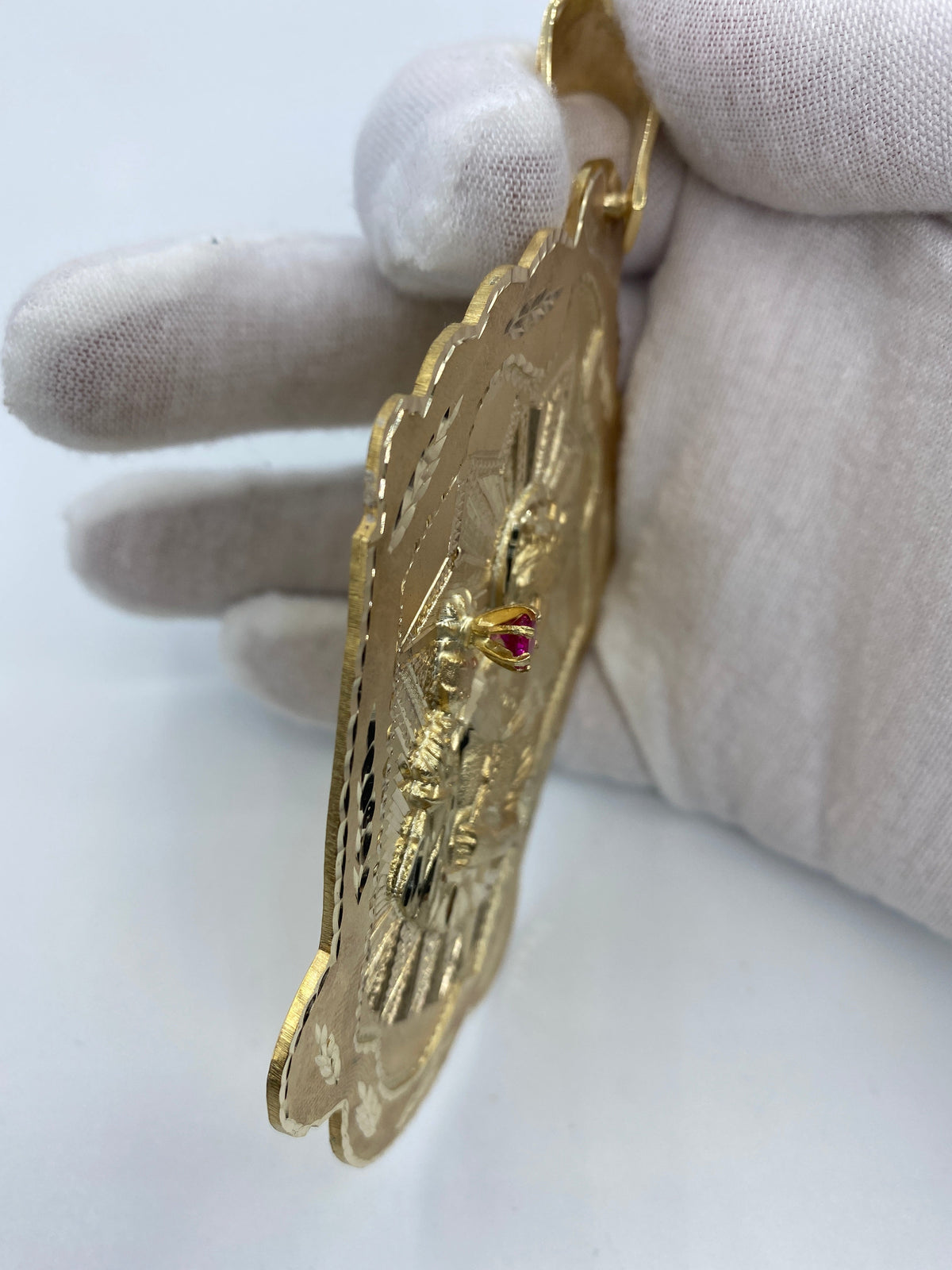 10K Gold Saint Barbara Pendant - 4.75 in - additional product view 4
