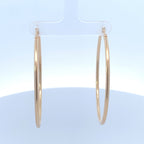 14K Gold Large 2mm Hoop Earrings - additional product view 5
