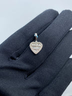 14K Gold Heart Diamond Baguette Pendant - additional product view 3