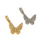 14K Gold Butterfly Diamond Baguette Pendant - additional product view 6