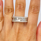 14K Gold 8mm Iced Infinity Diamond Baguette Ring - additional product view 4
