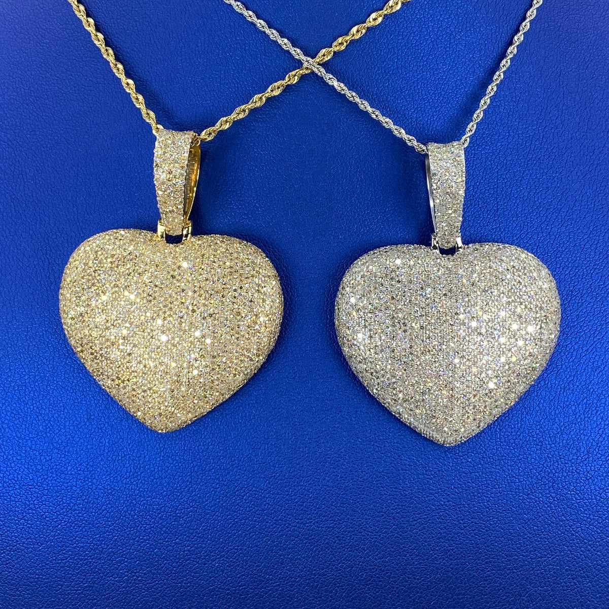 14K Jumbo Full Heart Diamond Pendant - additional product view 2