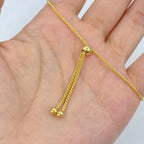 14K Gold Evil Eye Adjustable Bracelet - additional product view 4