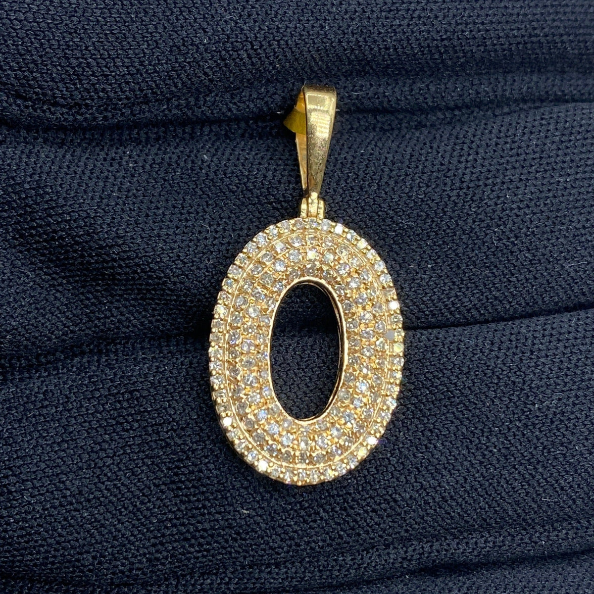 Initial O Bubble Diamond Pendant - additional product view 2