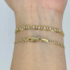 10K Gold Two-Tone Mariner Link Anklet - additional product view 2