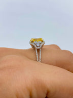 14K Gold Natural Canary Diamond Engagement Ring - additional product view 4