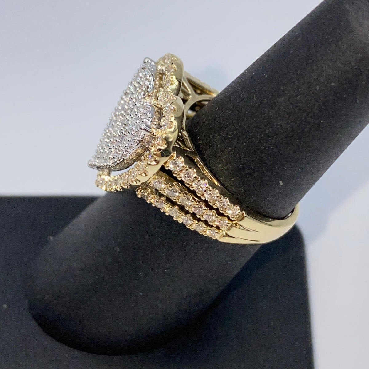 14K Gold Full Heart Diamond Baguette Ring - additional product view 8