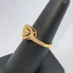 14K Gold Rare Heart Halo Diamond Ring - additional product view 9