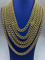 10K Gold 11.5mm Miami Cuban Link Diamond Chain 20–30 in - additional product view 2