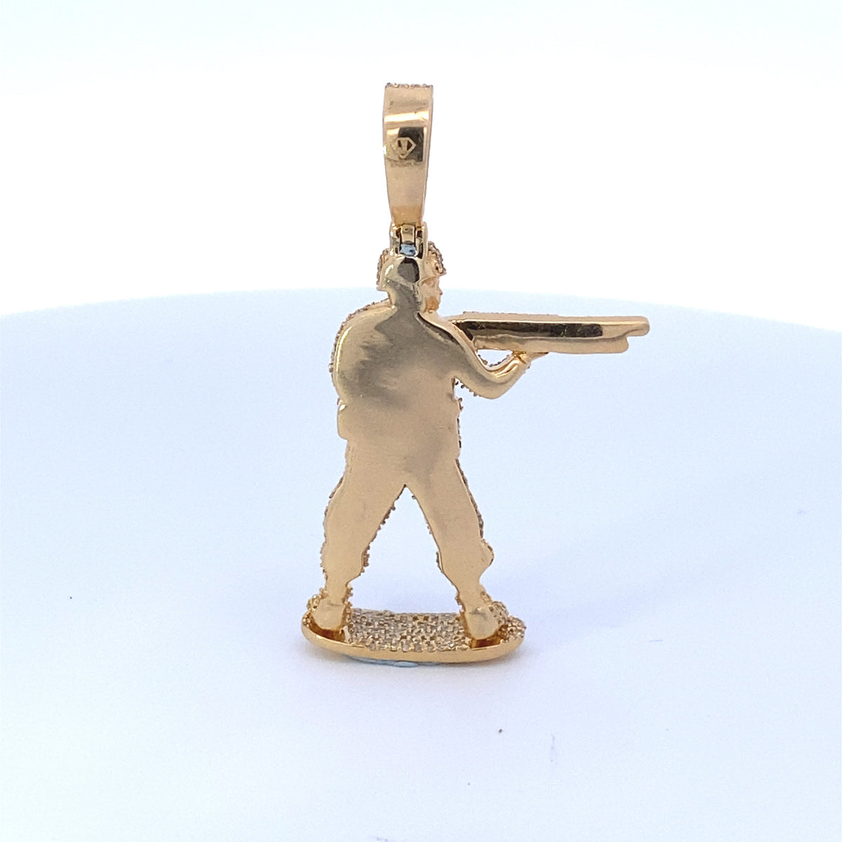 14K Gold Soldier Diamond Pendant - additional product view 3