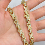 14K Gold Infinity Link Diamond Baguette Bracelet 7 in - additional product view 3