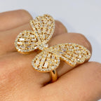 14K Gold Jumbo Butterfly Diamond Ring - additional product view 7