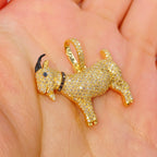 14K Gold Goat Diamond Pendant - additional product view 7