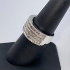 10K Gold 10mm Stacked Diamond Baguette Ring - additional product view 6
