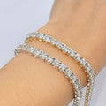 14K Gold Tennis Diamond Bracelet 7 in in white gold, 1 - close-up product photo
