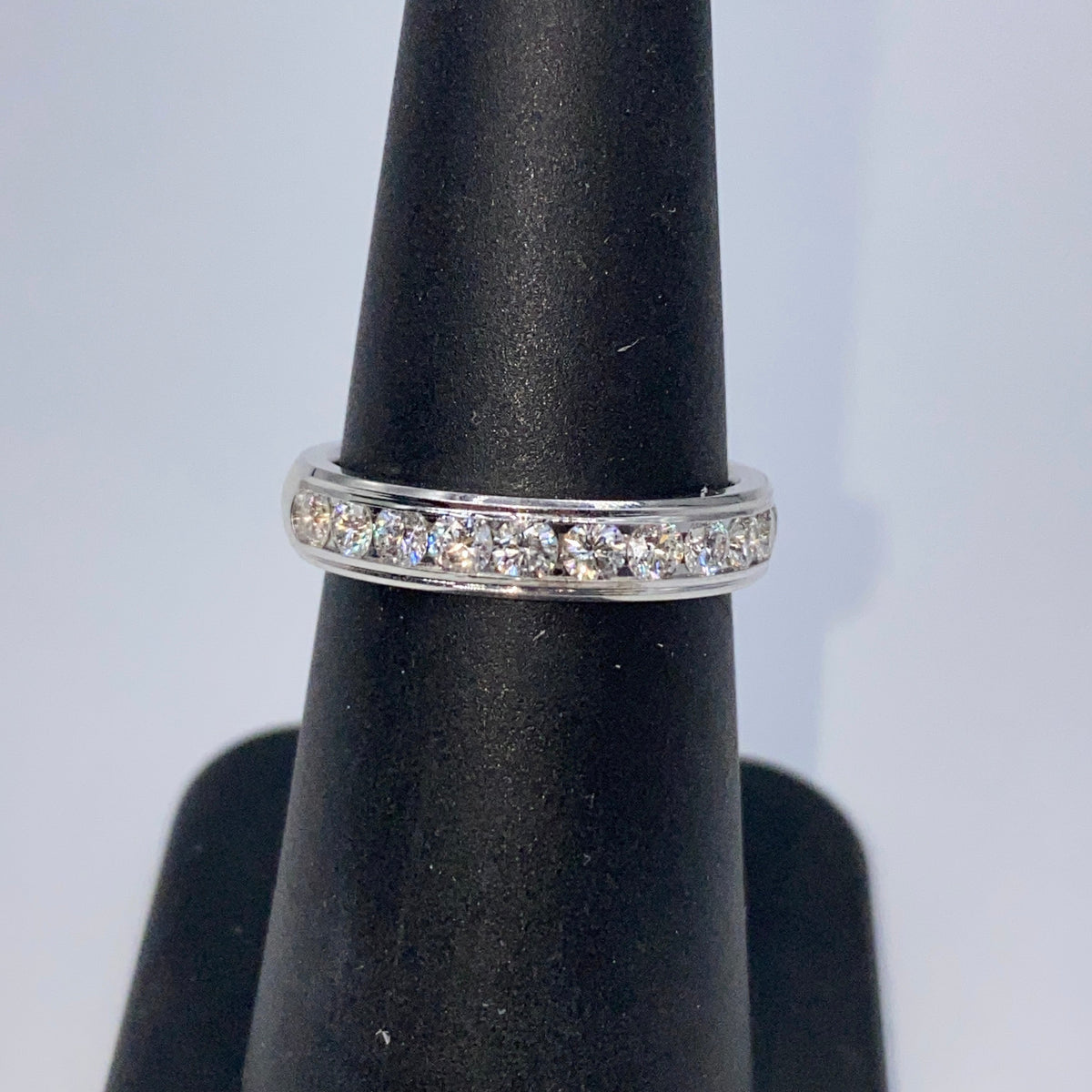 14K White Gold Diamond Band Ring - additional product view 4