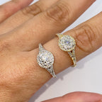 14K Gold Ballad Circle Diamond Engagement Ring - additional product view 3