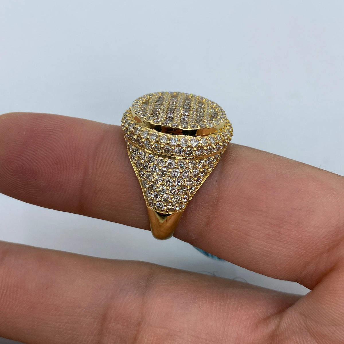 14K Gold Circle Diamond Ring - additional product view 4